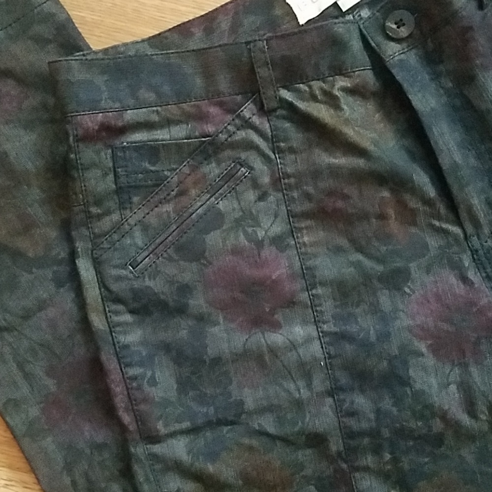 NWT BESONI Anthropologie Floral Jeans 6